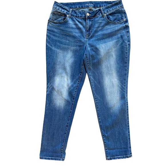 Maurices Jeans Women's 16W Blue Skinny High Rise Preppy Clean girl feminine - Picture 1 of 12